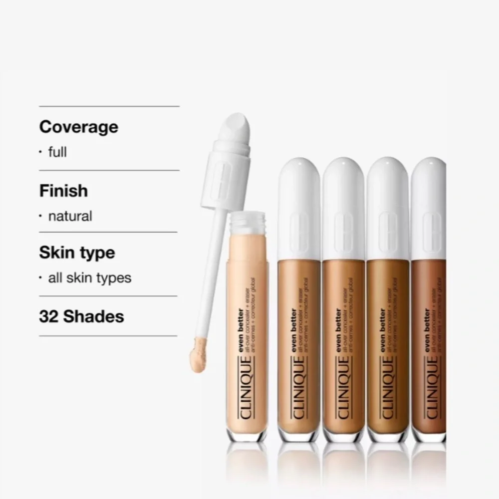 🆕 CLINIQUE Even Better All-Over Concealer + Eraser CN 62 Porcelain Beige